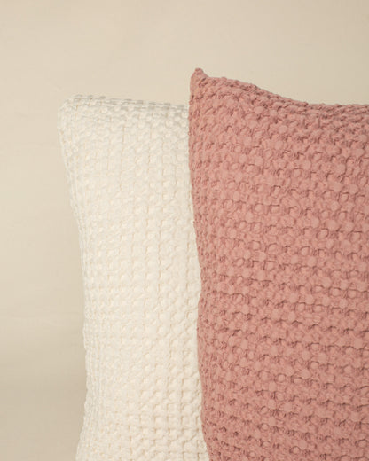 Capa de almofada Favo 50x50 na cor Rosa Antigo