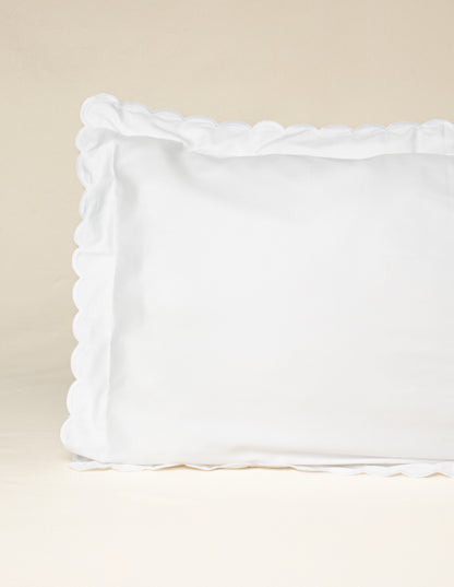 Superfronha Salina 300 fios com Bordado na cor Branca - 50 x 90 cm