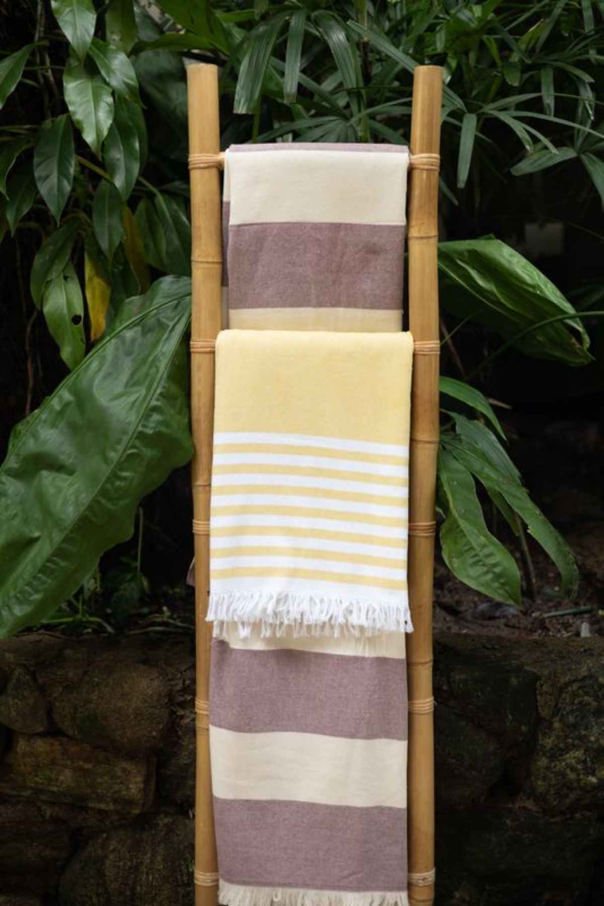 Fouta de Praia Listras Bordô