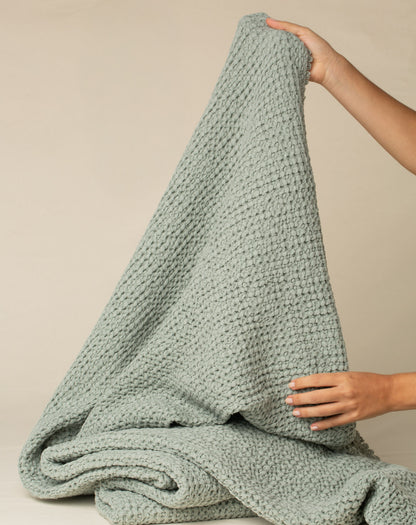 Peseira Favo na cor Verde Celadon - 100 x 150 cm