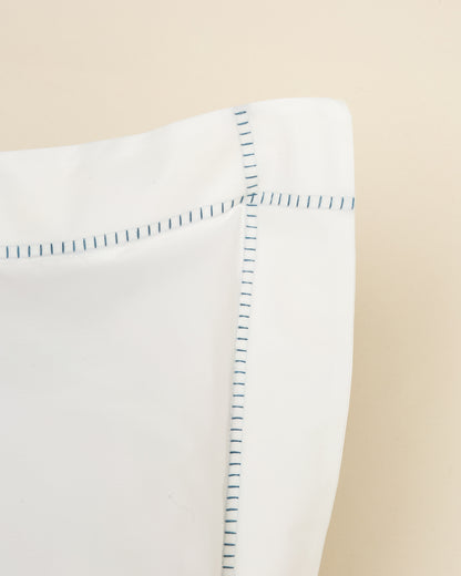 Jogo de Lençol Sorrento 400 fios com Bordado na cor Azul Petróleo - Queen