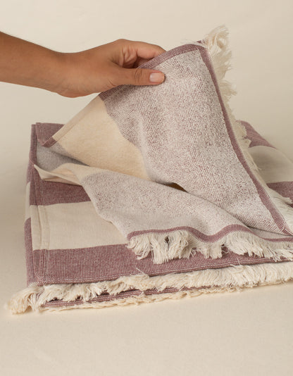 Fouta de Praia Listras Bordô