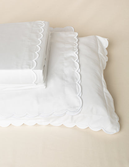 Jogo de Lençol Salina 300 fios com Bordado na cor Branca - King