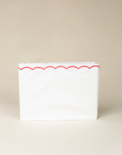 Capa de Edredom Salina 300 fios com Bordado na cor Rosa - Solteiro