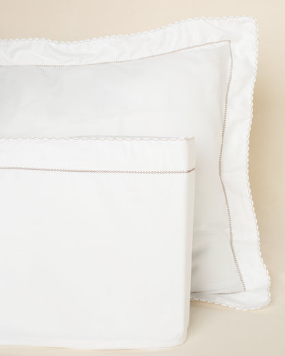 Jogo de Lençol Elba 300 fios com Bordado na cor Rosa Antigo - King