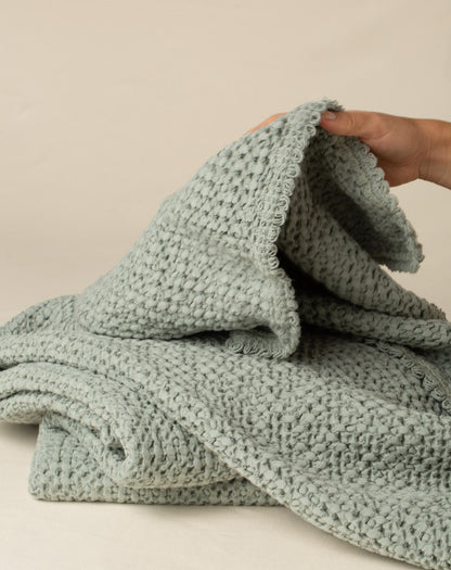 Peseira Favo na cor Verde Celadon - 100 x 150 cm