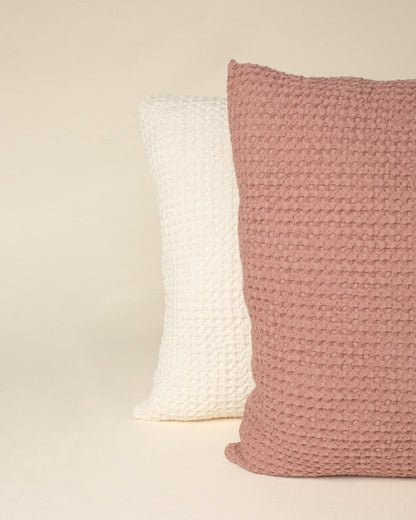 Capa de almofada Favo 50x50 na cor Rosa Antigo