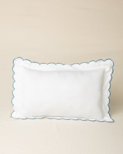 Rinzeira Salina com Bordado na cor Azul Mar - 30 x 50 cm