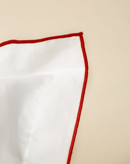 Fronha Overlock 300 fios com Bordado na cor Tijolo