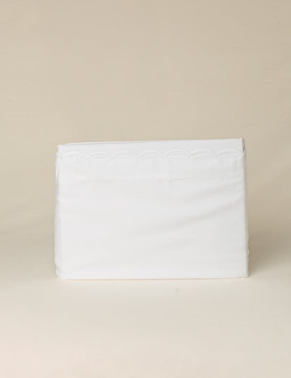 Capa de Edredom Salina 300 fios com Bordado na cor Branca - King